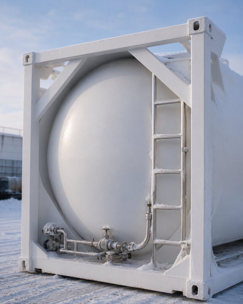 End frame of 20ft cryogenic tank container